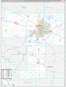 Fort Wayne Wall Map Premium Style